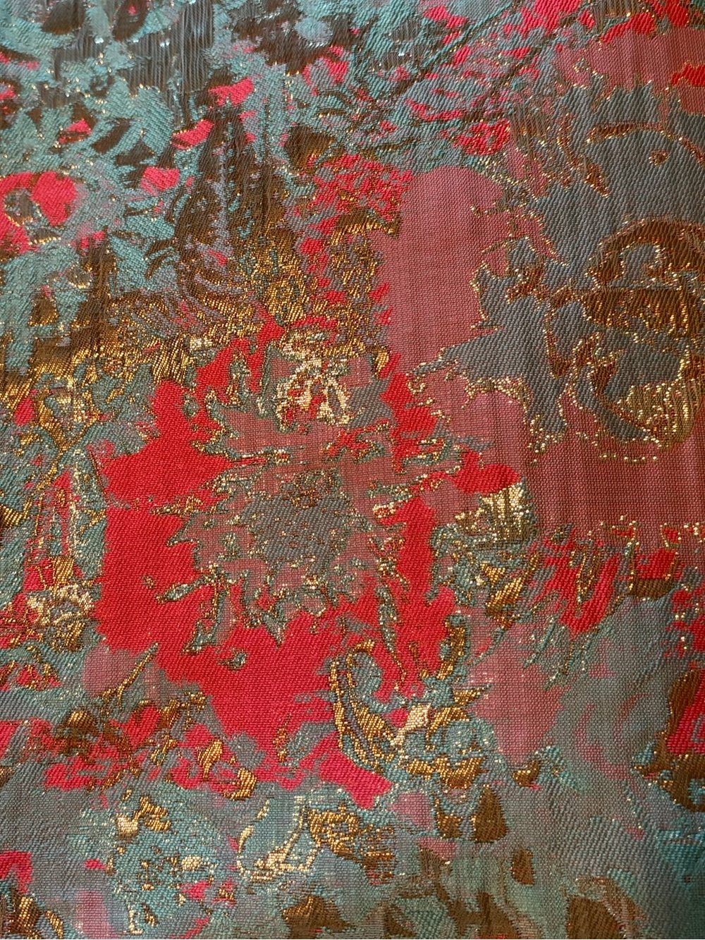 Adrianna Papell Floral Metallic Jacquard Cocktail Dress Size 8 - Picture 9 of 13
